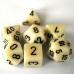 Набор костей D&D Chessex CSX25400 (Opaque Ivory/Black Polyhedral 7-Die Set)