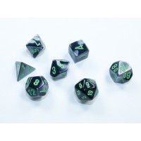Набор костей D&D Chessex CSX20645 (Gemini Black-Grey/Green Mini Polyhedral 7-Die Set)