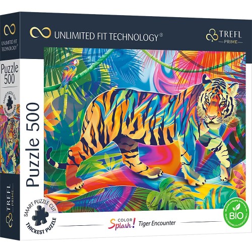 Пазлы Trefl (500) Безграничная коллекция: Встреча с тигром