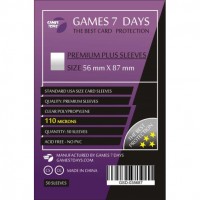 Протекторы для карт Games 7 Days 56x87 мм Premium + (50 шт)