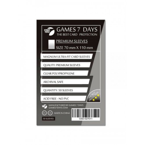 Протектори для карт Games 7 Days 70x110 мм Premium (50 шт)