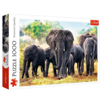 Пазлы Trefl (1000): Африканские слоны