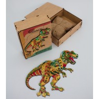 Пазл дерев'яний фігурний PuzzleOK 'Тиранозавр Рекс' А4 72 деталей