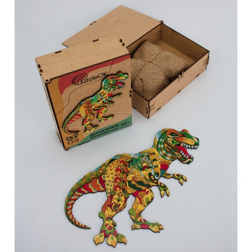 Пазл деревянный фигурный PuzzleOK 'Тиранозавр Рекс' А4 72 деталей