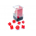 Набір кубів D&D Chessex CSX20374 (Translucent Red/White Mini Polyhedral 7-Die Set)