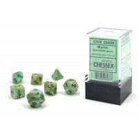 Набор костей D&D Chessex CSX20409 (Marble Green/Dark Green Mini Polyhedral 7-Die Set)