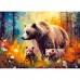 Пазл CherryPazzi 1000:  Ведмедиця з ведмежатами